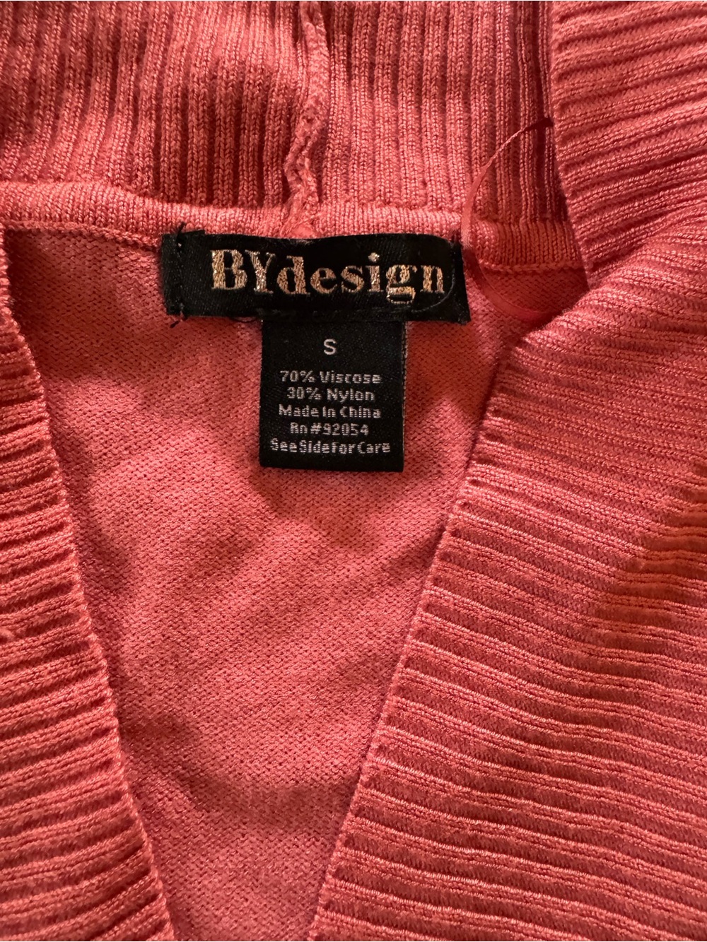 Everyday Open-Front Cardigan in Rust - Picture 3 of 6